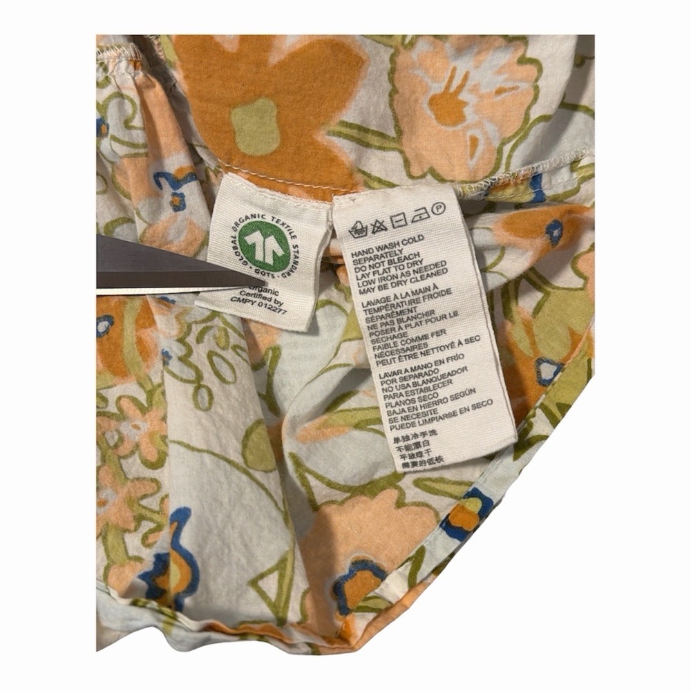 Cleobella Tamara Mini Dress Floral Smocked Organic Cotton Tiered Ruffle Boho - Picture 7 of 7